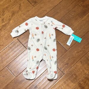 NWT Size 3-6 M Carter's Cream Baby One Piece with Fruit Print